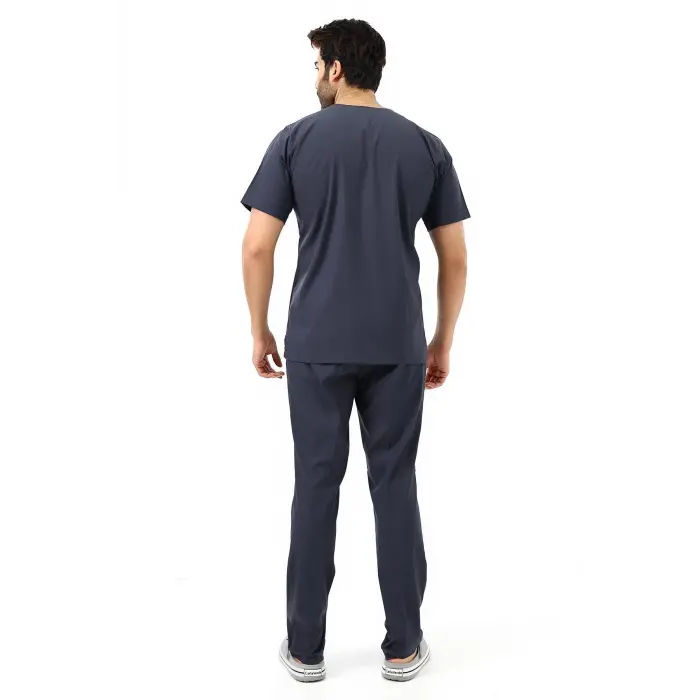 Zarf Yaka Erkek Likralı Takım - 6417 Füme