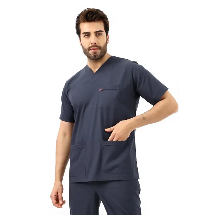 Zarf Yaka Erkek Likralı Takım - 6417 Füme