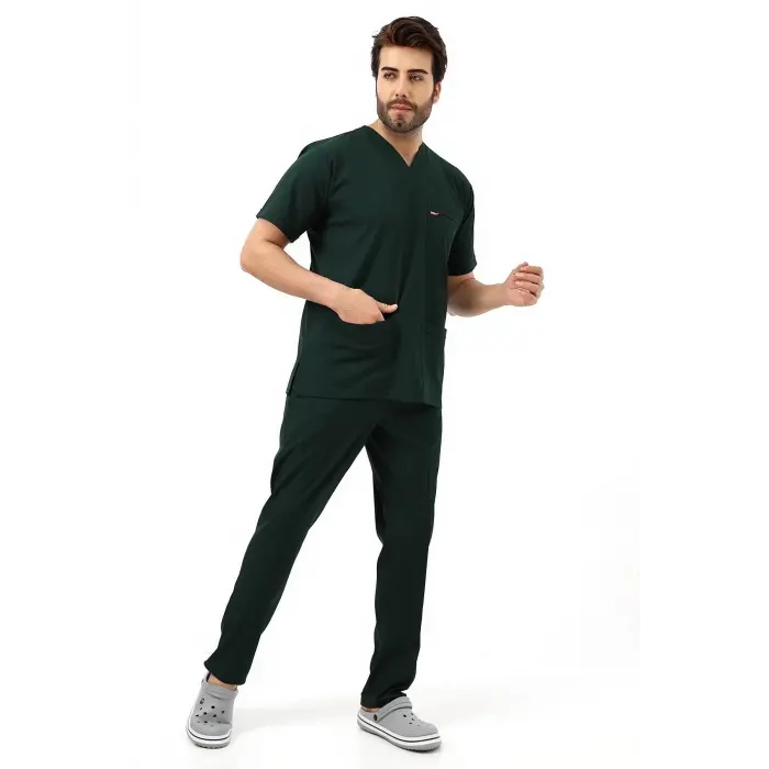 Zarf Yaka Erkek Likralı Takım - 6429 Ö.başı Yeşili