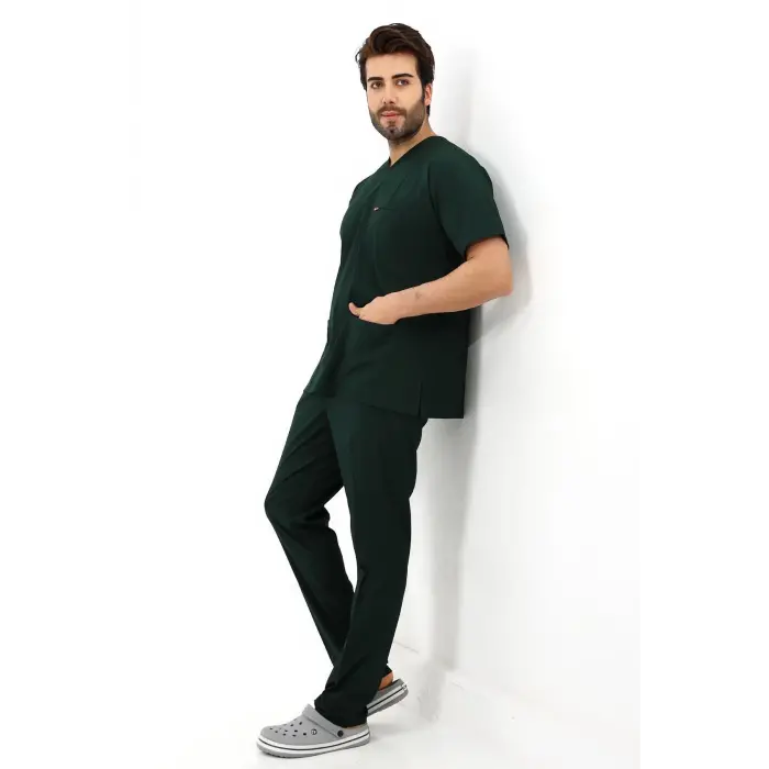Zarf Yaka Erkek Likralı Takım - 6429 Ö.başı Yeşili