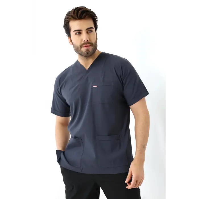 Zarf Yaka Erkek Likralı Tek Üst - 6417 Füme