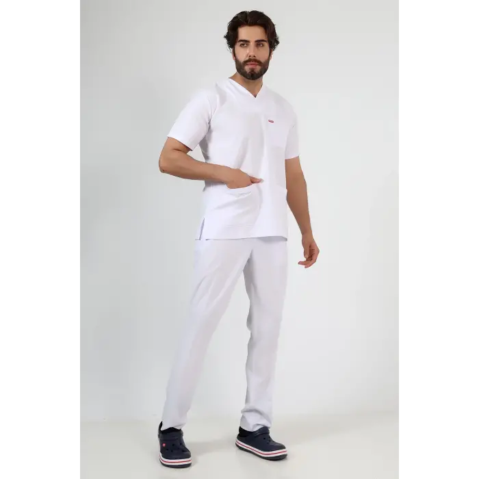 Zarf Yaka Erkek Takım - Beyaz