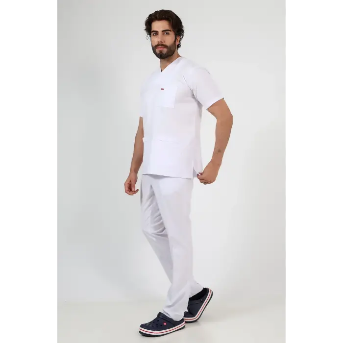Zarf Yaka Erkek Takım - Beyaz