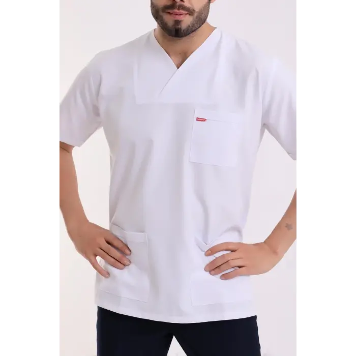 Zarf Yaka Erkek Takım - Beyaz Lacivert