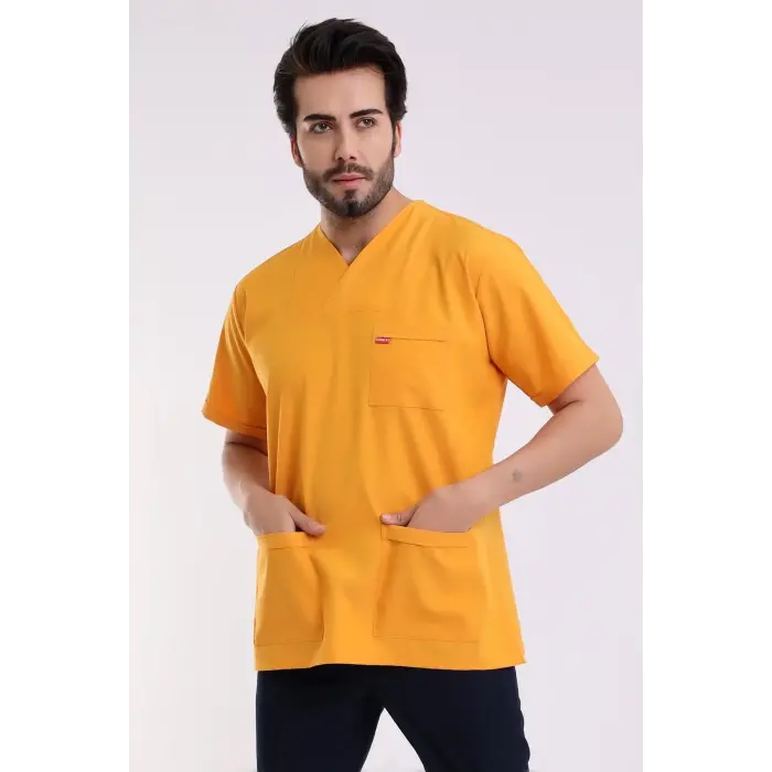 Zarf Yaka Erkek Tek Üst - 09 Hardal