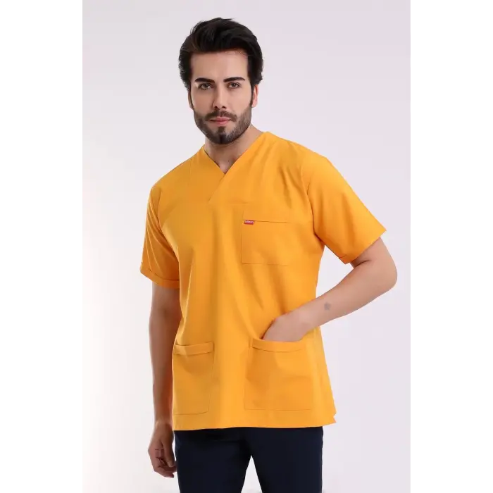 Zarf Yaka Erkek Tek Üst - 09 Hardal