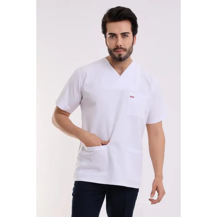 Zarf Yaka Erkek Tek Üst - 171 Beyaz