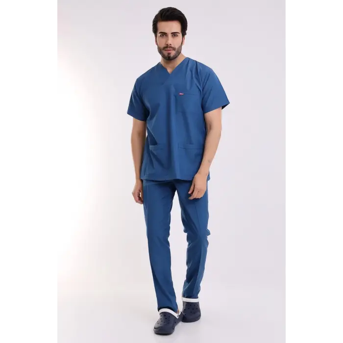 Zarf Yaka Erkek Tek Üst - 37 Petrol Mavi