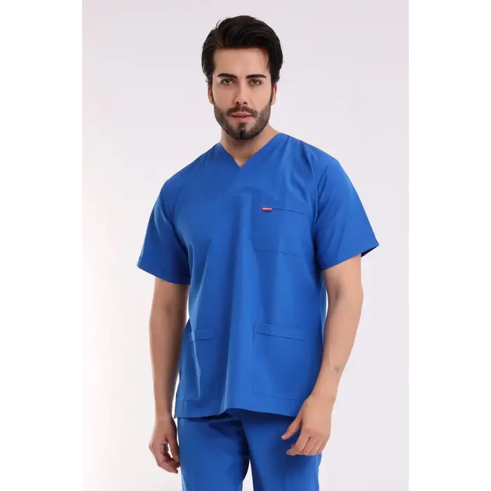 Zarf Yaka Erkek Tek Üst - 56 Saks Mavi