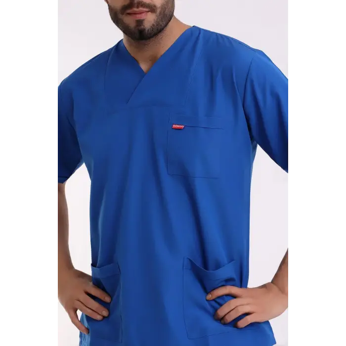 Zarf Yaka Erkek Tek Üst - 56 Saks Mavi