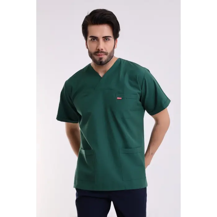 Zarf Yaka Erkek Tek Üst - 58 Koyu Yeşil