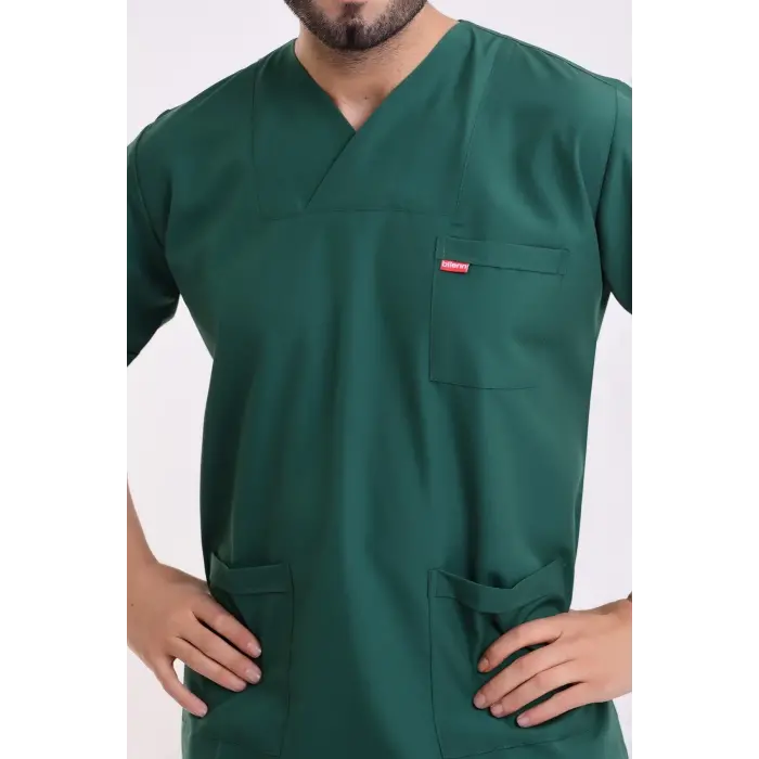 Zarf Yaka Erkek Tek Üst - 58 Koyu Yeşil