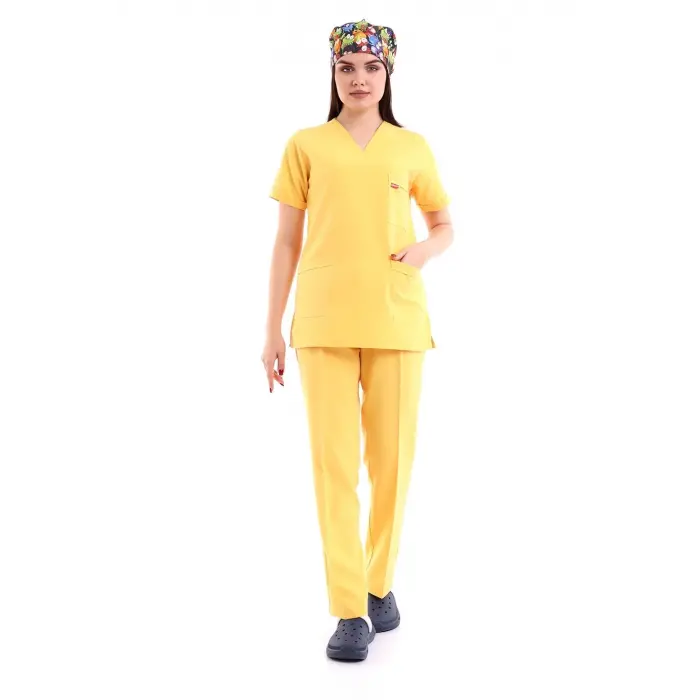 Zarf Yaka Kadın Takım - 08 Koyu Sarı