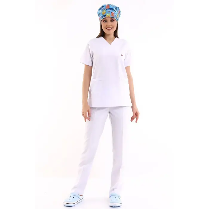 Zarf Yaka Kadın Takım - 171 Beyaz