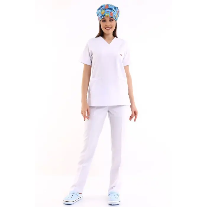 Zarf Yaka Kadın Takım - 171 Beyaz