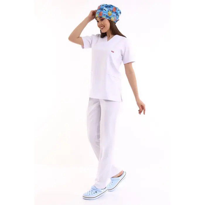 Zarf Yaka Kadın Takım - 171 Beyaz