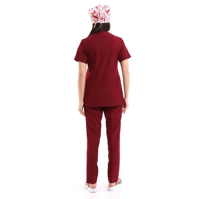 Zarf Yaka Kadın Takım - 19 Bordo