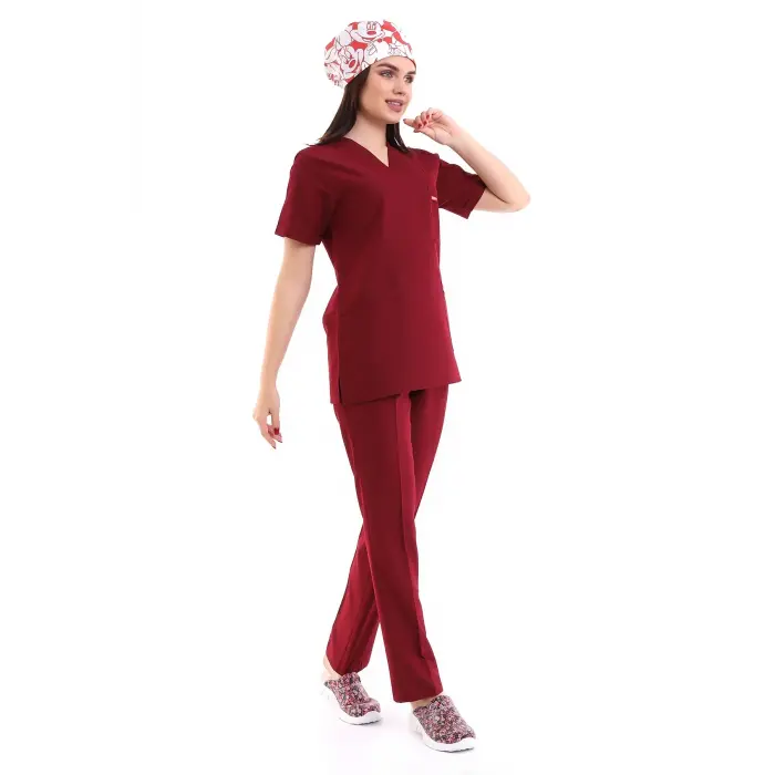 Zarf Yaka Kadın Takım - 19 Bordo