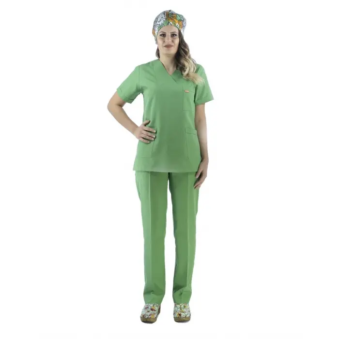 Zarf Yaka Kadın Takım - 24 Fıstık Yeşili