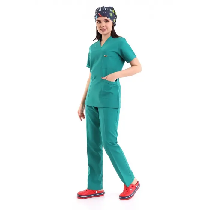 Zarf Yaka Kadın Takım - 30 Ameliyathane Yeşili