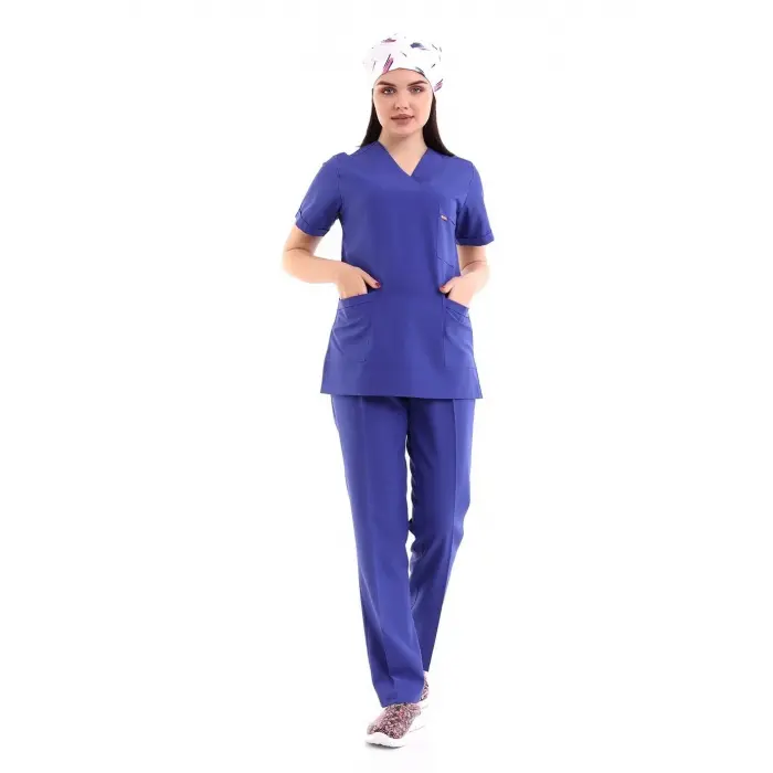 Zarf Yaka Kadın Takım - 45 Saks Moru