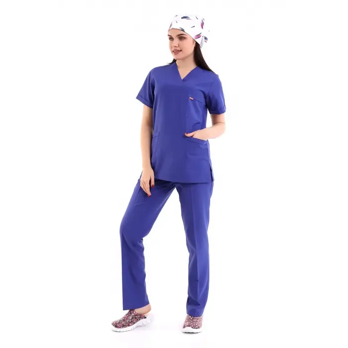 Zarf Yaka Kadın Takım - 45 Saks Moru