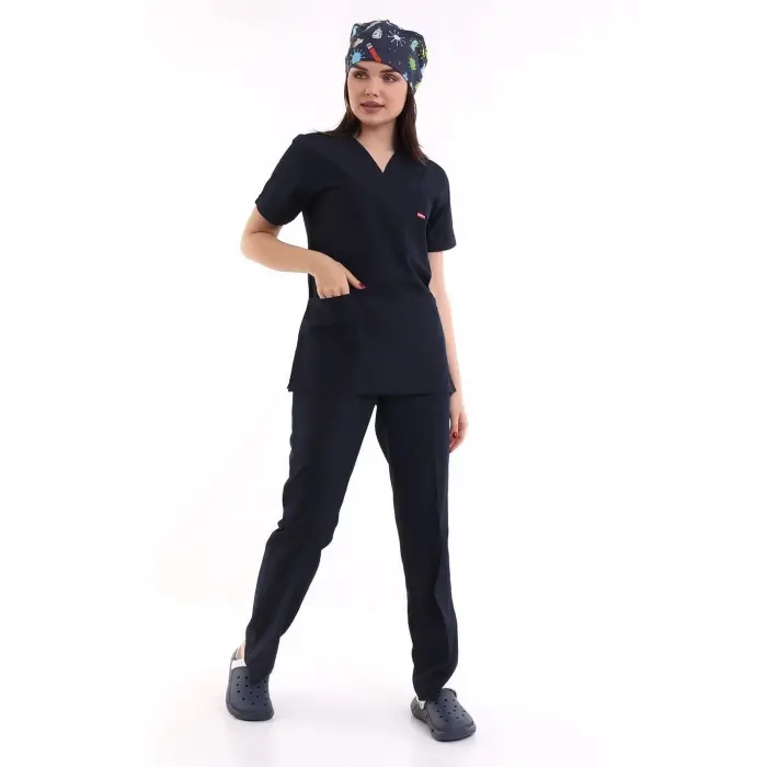 Zarf Yaka Kadın Takım - 47 Lacivert