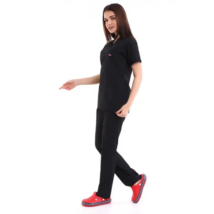 Zarf Yaka Kadın Takım - 48 Siyah