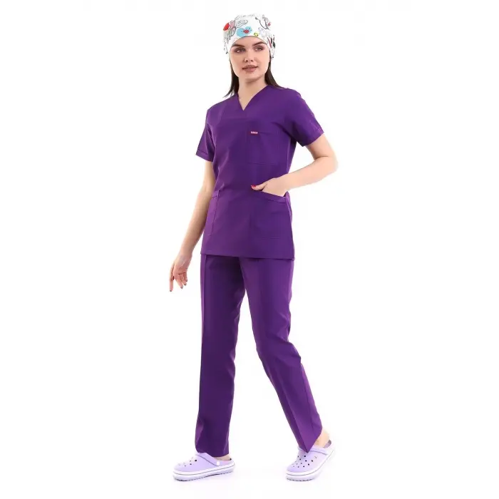 Zarf Yaka Kadın Takım - 54 Mor