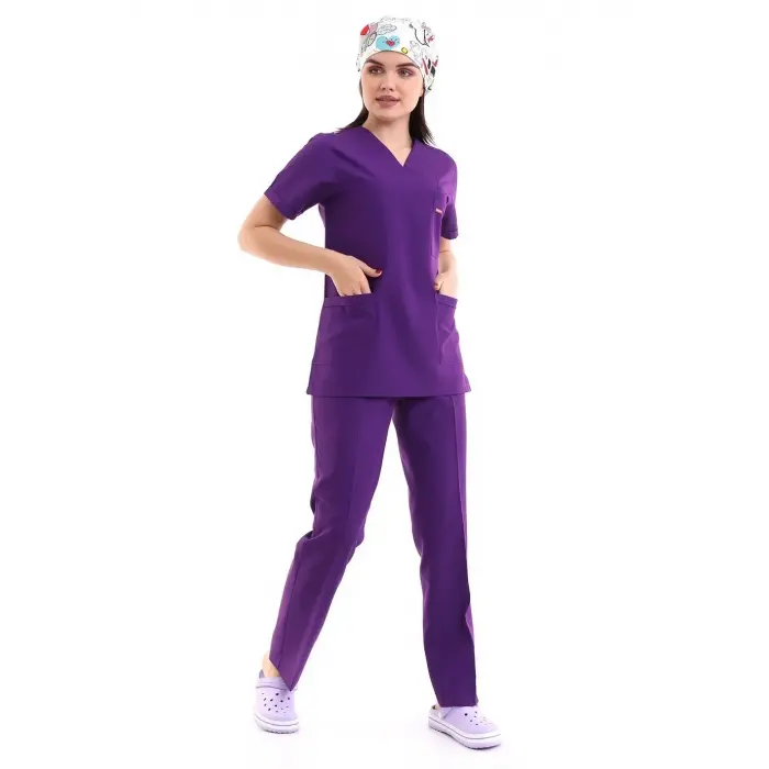 Zarf Yaka Kadın Takım - 54 Mor