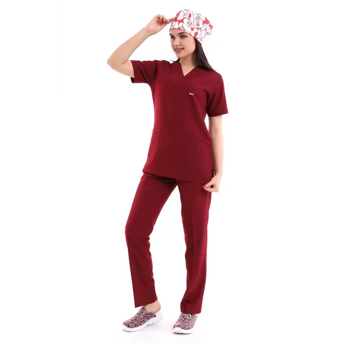 Zarf Yaka Kadın Takım - 64 Mürdüm