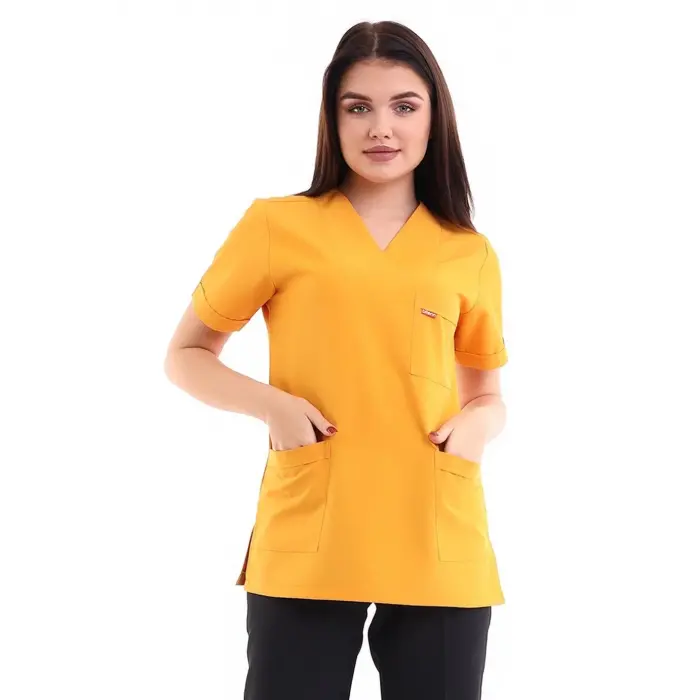 Zarf Yaka Kadın Tek Üst - 09 Hardal