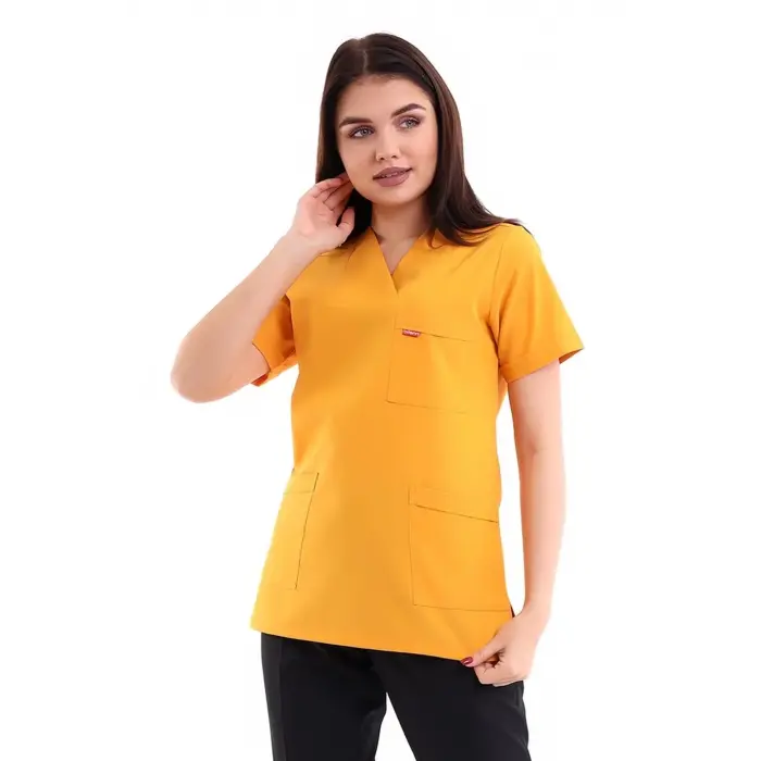 Zarf Yaka Kadın Tek Üst - 09 Hardal