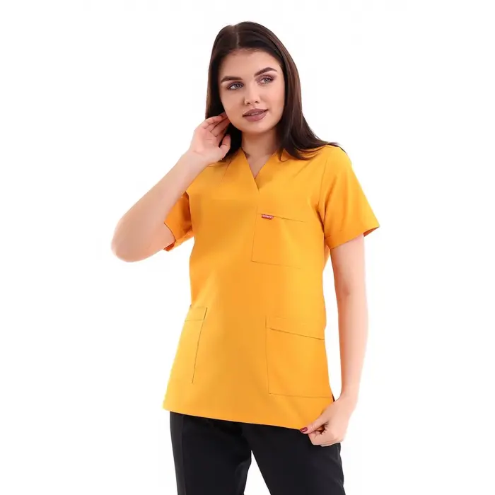 Zarf Yaka Kadın Tek Üst - 09 Hardal