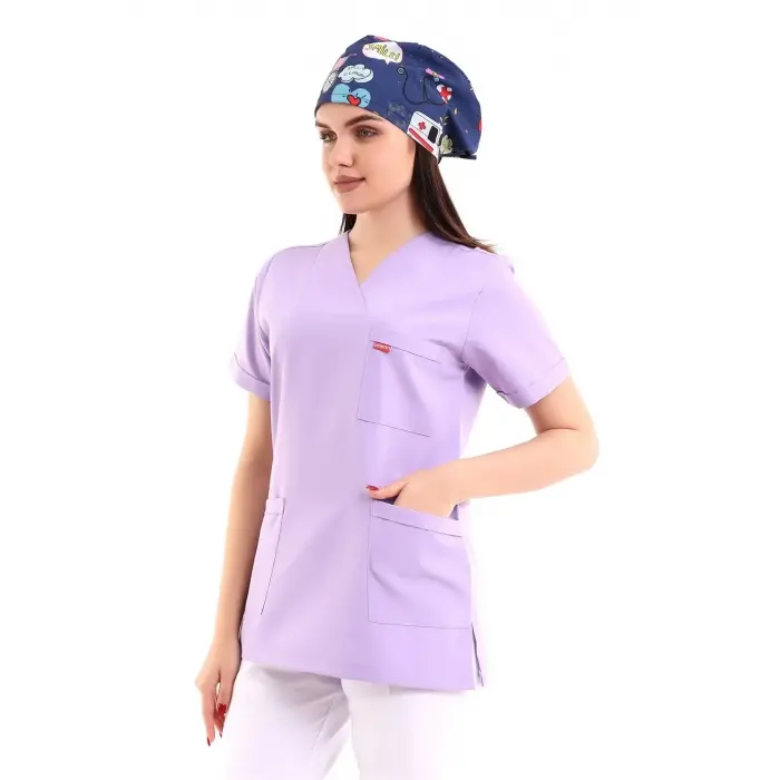 Zarf Yaka Kadın Tek Üst - 11 Lila