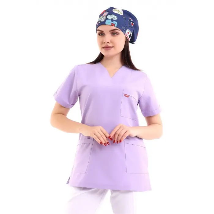 Zarf Yaka Kadın Tek Üst - 11 Lila