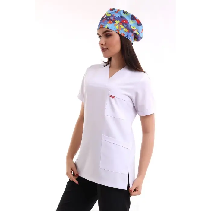 Zarf Yaka Kadın Tek Üst - 171 Beyaz