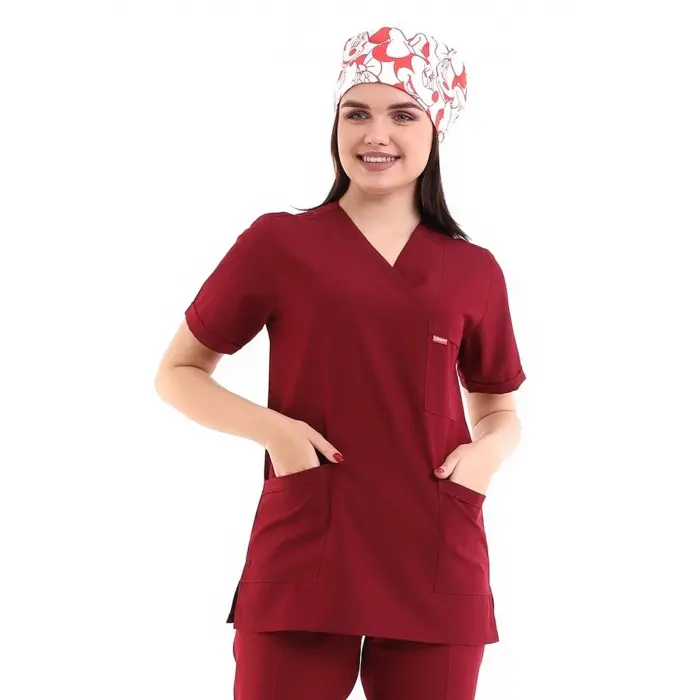 Zarf Yaka Kadın Tek Üst - 19 Bordo