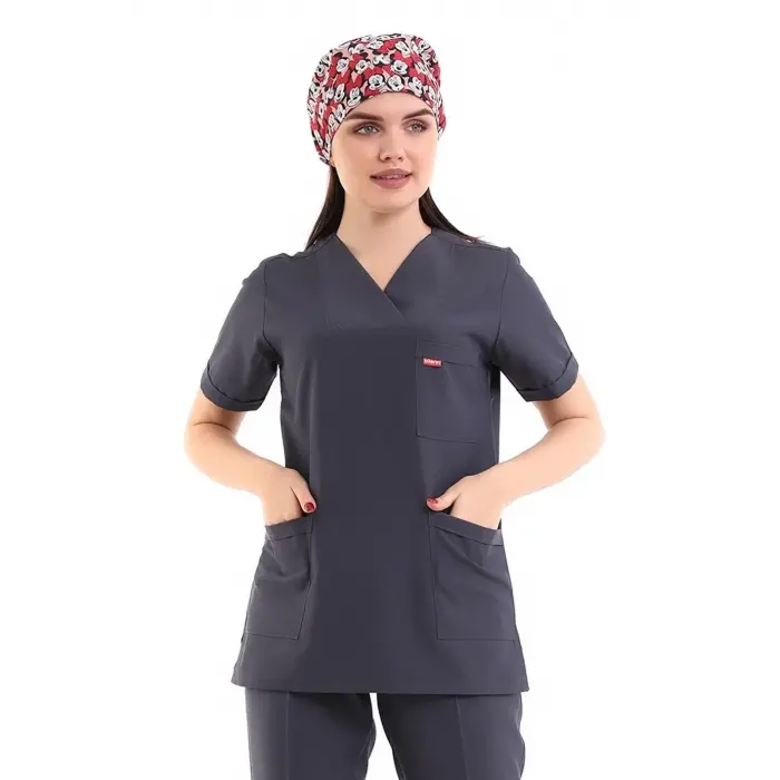 Zarf Yaka Kadın Tek Üst - 51 Füme