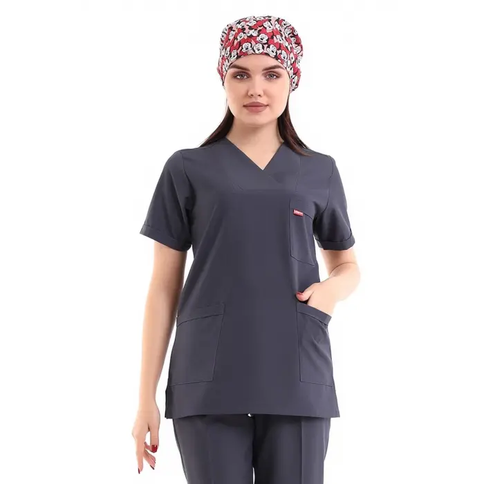 Zarf Yaka Kadın Tek Üst - 51 Füme