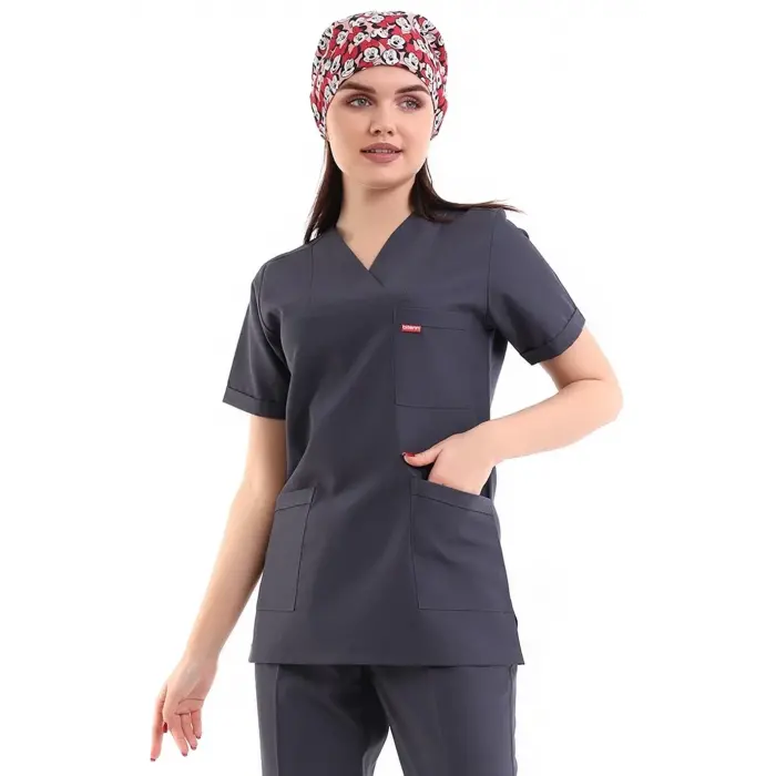 Zarf Yaka Kadın Tek Üst - 51 Füme