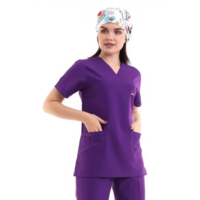 Zarf Yaka Kadın Tek Üst - 54 Mor