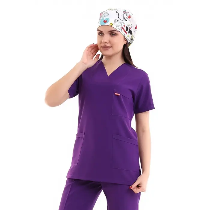 Zarf Yaka Kadın Tek Üst - 54 Mor