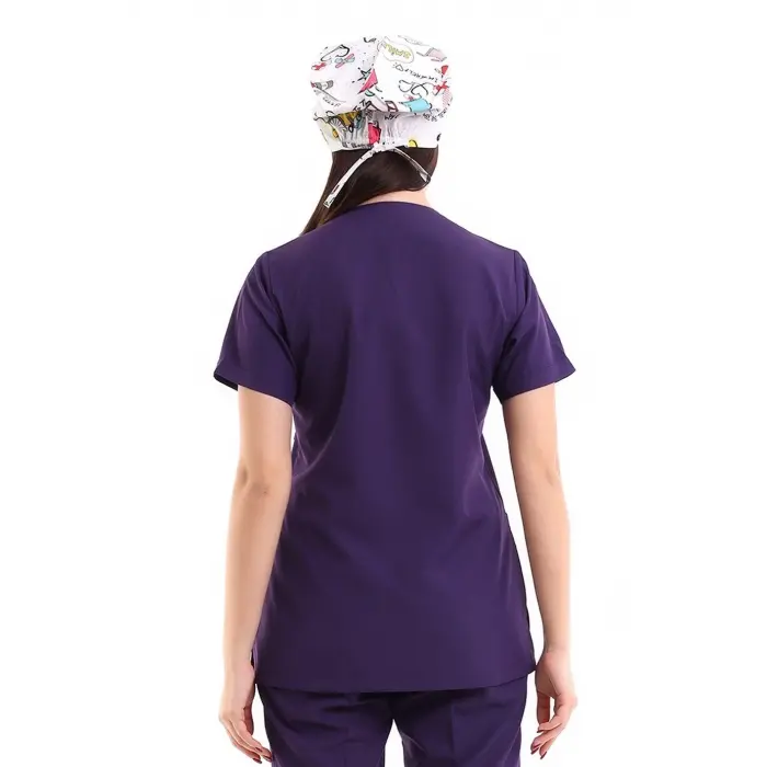 Zarf Yaka Kadın Tek Üst - 61 Koyu Mor