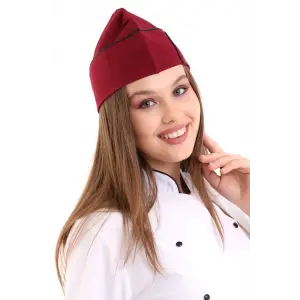 Aşçı Kayık Kep - Bordo-siyah Biye
