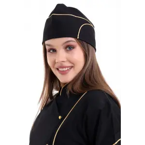 Aşçı Kayık Kep - Siyah-sarı Biye