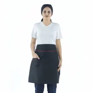 Bel Önlük - Siyah Kırmızı Biyeli