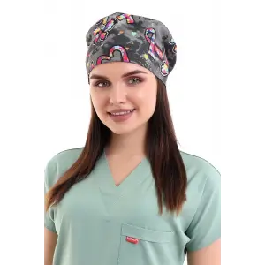 Dijital Unisex Desenli Bone - 6508 Siyah Kelebek