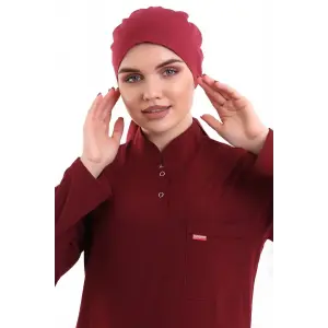 Tesettür Bone - 4809 Bordo