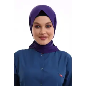 Tesettür Boyun Bağlamalı Bone - 128 Mor